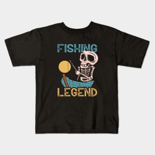 fishing legend a perfect birthday gift for an angler Kids T-Shirt